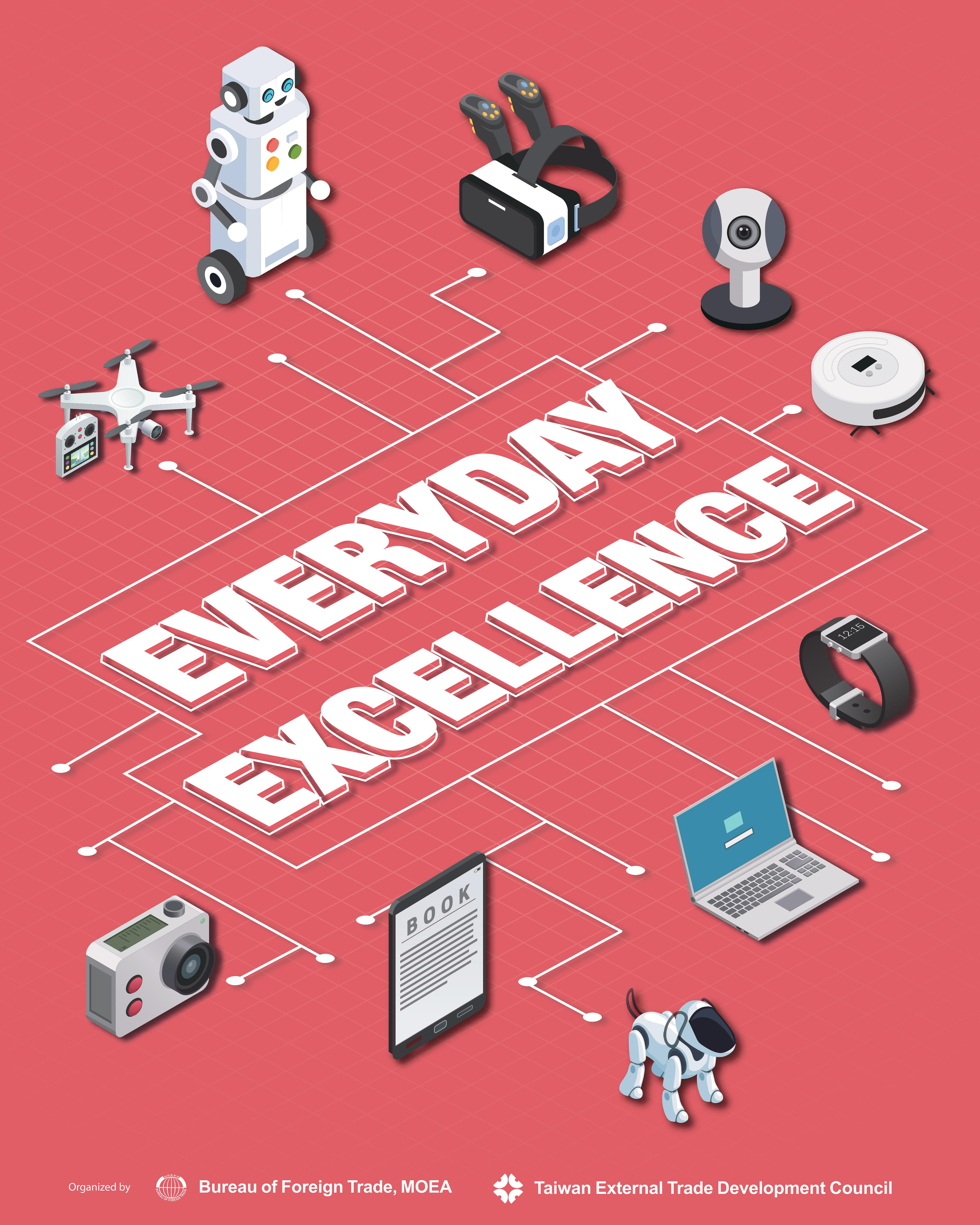 Taiwan Expo Everyday Excellence Red Poster